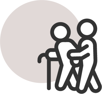 Pflegedienst Krabbes Seniorenbetreuung | Icon Begleitung und Unterstützung