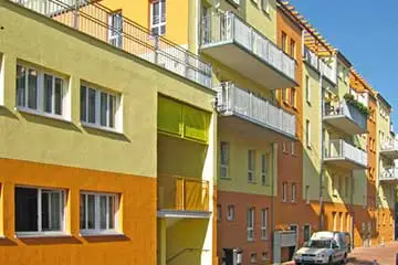Mehrstöckige Wohnanlage in der Zschopauer Straße 7, Leipzig – Einrichtung für betreutes Wohnen.